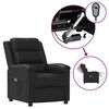 vidaXL Fauteuil électrique de massage Noir Similicuir