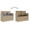 vidaXL Banc de jardin avec coussins beige résine tressée
