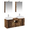 vidaXL Ensemble d'armoire de salle de bain 5 pc Bois ancien