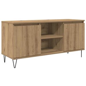 vidaXL Meuble TV 104 x 35 x 50 cm Ch&ecirc;ne artisanal Bois d'ing&eacute;nierie