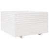 vidaXL Jardini&egrave;re blanc 80x80x49,5 cm bois de pin massif