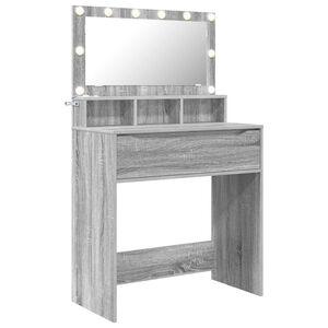 vidaXL Tables de maquillage pour chambre Gris Sonoma Bois d'ing&eacute;nierie