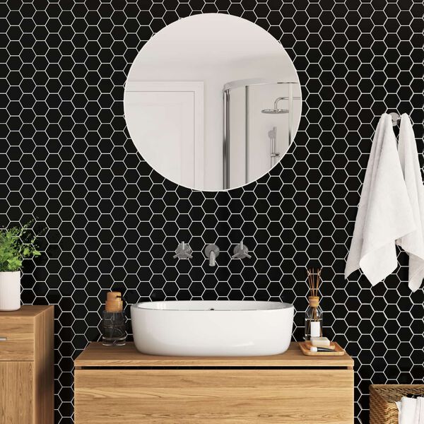 vidaXL Carreau hexagonal 10 pcs Blanc 30 x 30 cm Polyur&eacute;thane et PET