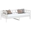 vidaXL Lit de jour sans matelas blanc bois de pin massif 90x200 cm