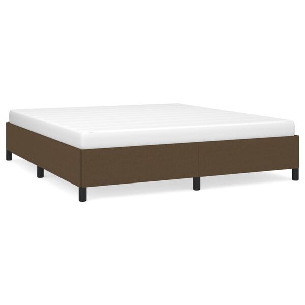 vidaXL Cadre de lit sans matelas marron fonc&eacute; 180x200 cm tissu