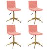 vidaXL Chaises pivotantes &agrave; manger lot de 4 rose velours