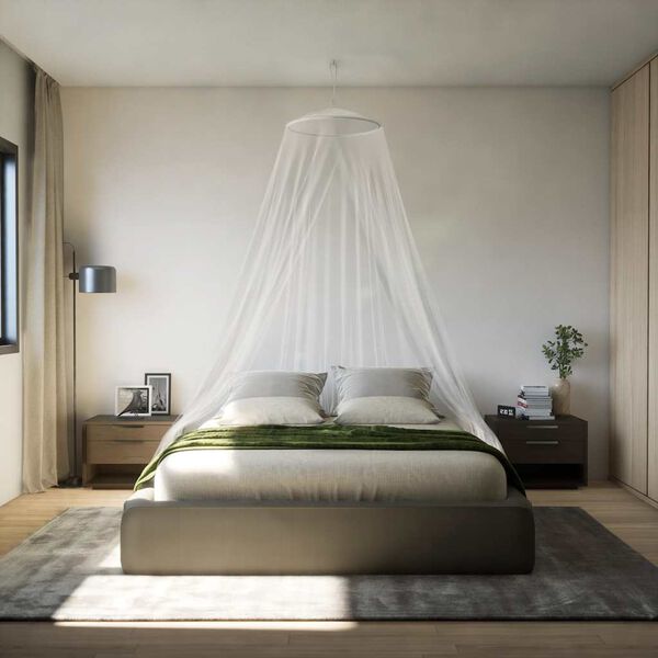 vidaXL Moustiquaire pour lit 220 maille blanc 56x56x220 cm