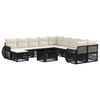 vidaXL Ensemble de canap&eacute; de jardin 12 pc Noir et blanc cr&egrave;me