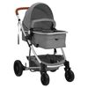 vidaXL Poussette pour b&eacute;b&eacute; 3-en-1 Gris clair Aluminium