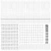 vidaXL Cl&ocirc;ture avec poteau Argent&eacute; 1 x 100 m