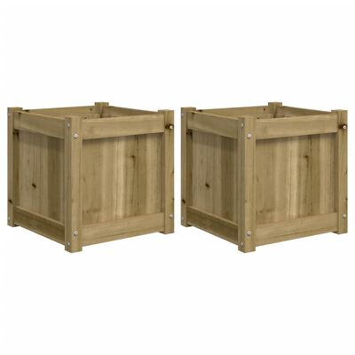 vidaXL Jardinières 2 pcs bois de pin imprégné