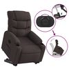 vidaXL Fauteuil inclinable marron foncé tissu