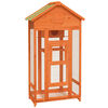 vidaXL Maison &agrave; oiseaux marron 91,5x53x170 cm bois massif de pin