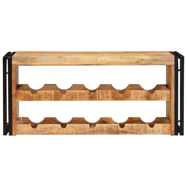 vidaXL &Eacute;tag&egrave;re &agrave; vin 100 x 45 x 33 cm Bois de mangue brut solide
