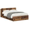 vidaXL Cadre de lit avec rangement Bois ancien 135 x 190 cm