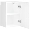 vidaXL Armoire murale de cuisine Porto blanc brillant bois ing&eacute;nierie