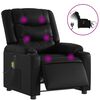 vidaXL Fauteuil de massage inclinable &eacute;lectrique noir similicuir