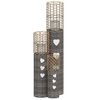 vidaXL Bougeoirs 3 pcs gris osier
