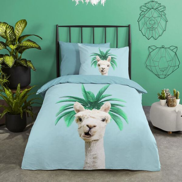 Good Morning Housse de couette enfant PALLAMA 140x200/220cm Bleu clair