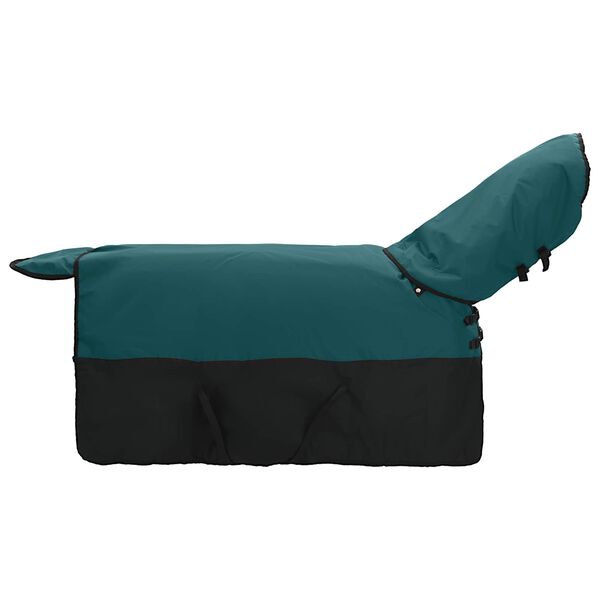 vidaXL Couverture &Eacute;quine Vert fonc&eacute; et noir 85 cm Polyester