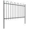 vidaXL Cl&ocirc;ture de jardin avec arceau en acier 1426 x 120 cm Noir