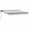 vidaXL Auvent r&eacute;tractable &eacute;lectrique Gris clair et blanc 3,5 x 2 m