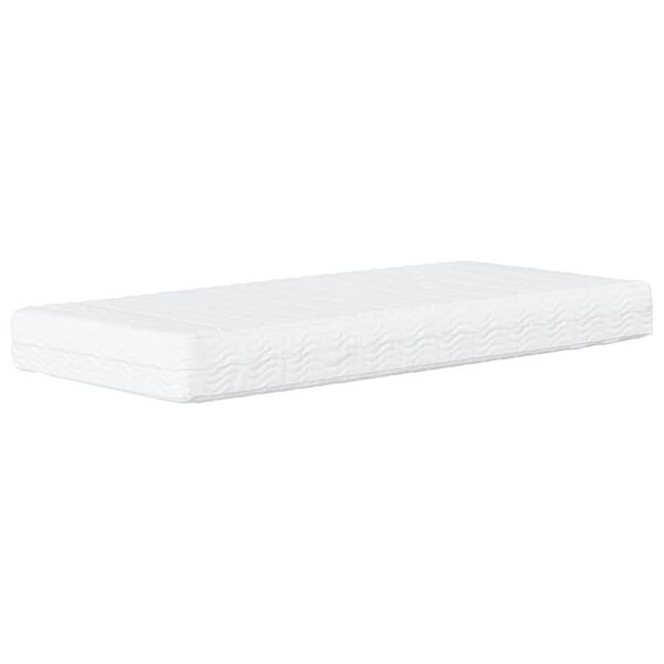 vidaXL Matelas en mousse blanc 90x220 cm duret&eacute; H2 H3