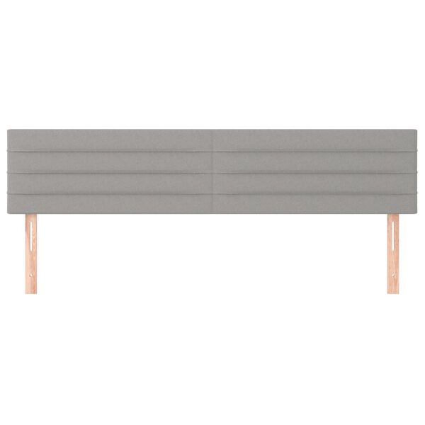 vidaXL T&ecirc;tes de lit Gris clair 180x5x78/88 cm Tissu