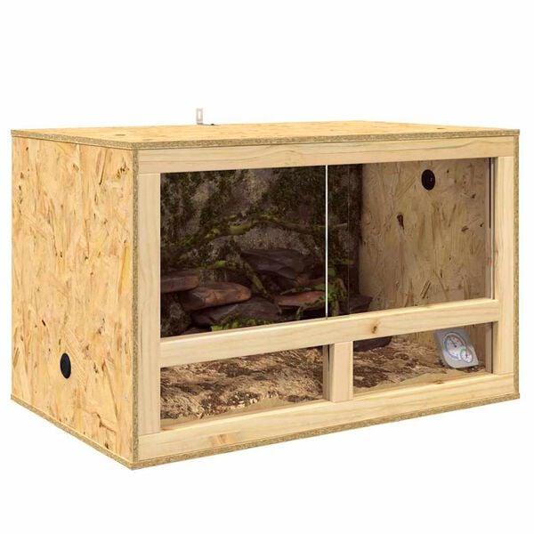vidaXL Terrarium Marron 80 x 50 x 50 cm OSB