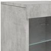 vidaXL Buffet avec lumières LED gris béton 41x37x67 cm