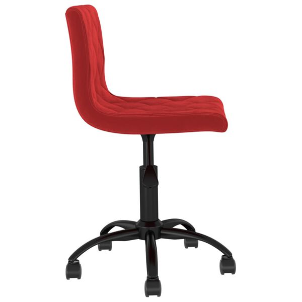 vidaXL Chaise pivotante de salle &agrave; manger Rouge bordeaux Velours