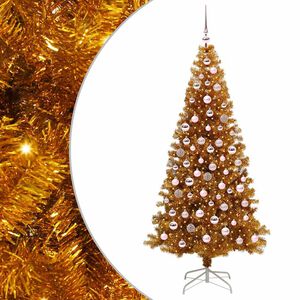 vidaXL Sapin de No&euml;l Dor&eacute; 180 cm PET