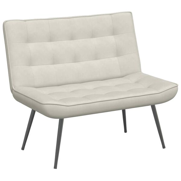 vidaXL Banc crème 110x74x84 cm velours