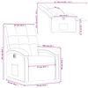 vidaXL Fauteuil inclinable &eacute;lectrique Marron fonc&eacute; Tissu