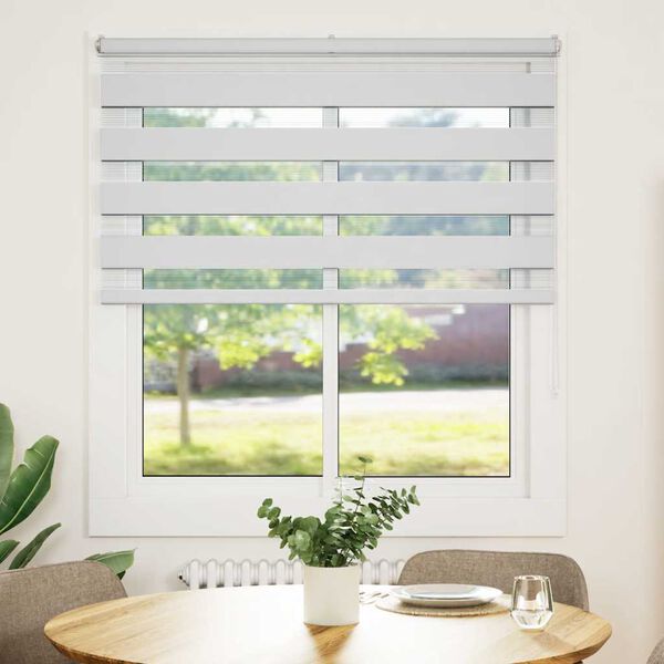 vidaXL Store z&egrave;bre blanc 135x100 cm largeur du tissu 130,9cm polyester