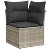vidaXL Salon de jardin avec coussins 7 pcs gris clair r&eacute;sine tress&eacute;e