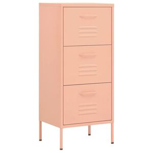 vidaXL Armoire de rangement Rose 42,5x35x101,5 cm Acier