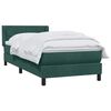 vidaXL Sommier &agrave; lattes de lit et matelas vert fonc&eacute; 80x210 cm velours
