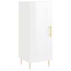 vidaXL Buffet Blanc brillant 34,5x34x90 cm Bois d'ing&eacute;nierie