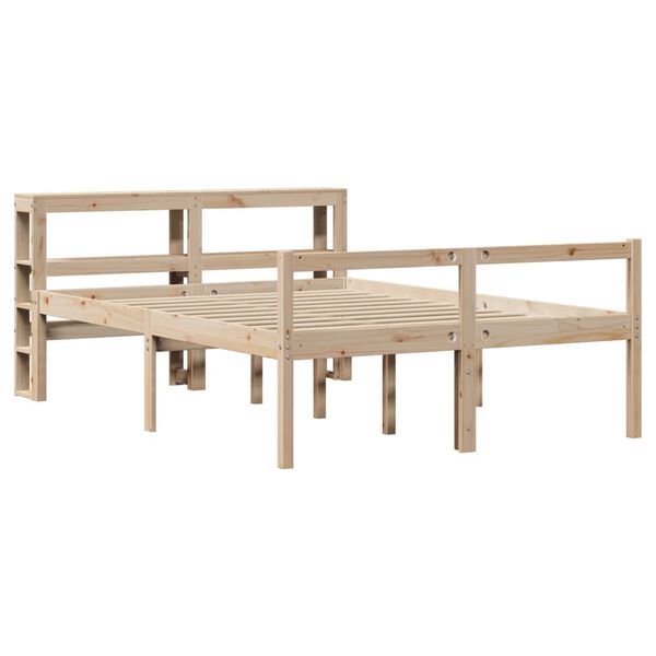 vidaXL Lit pour personne &acirc;g&eacute;e et t&ecirc;te de lit 140x200cm bois pin massif