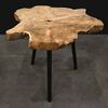H&S Collection Table d'appoint Bois de racine de teck