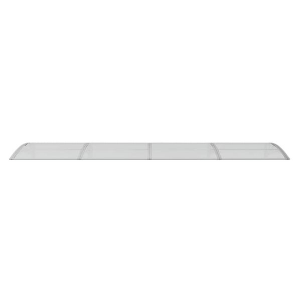 vidaXL Auvent de porte Gris et transparent 350x75 cm Polycarbonate