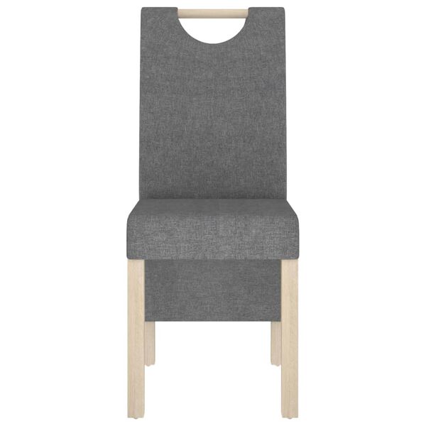 vidaXL Chaises &agrave; manger lot de 4 gris clair tissu