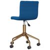 vidaXL Chaises pivotantes &agrave; manger lot de 2 bleu velours