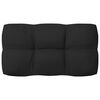 vidaXL Coussins de canapé palette lot de 7 Noir