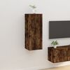 vidaXL Meuble TV mural Ch&ecirc;ne fum&eacute; 40x34,5x100 cm