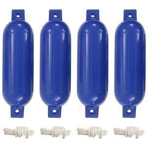 vidaXL Pare-choc de bateau 4 pcs bleu &Oslash; 14x50 cm PVC