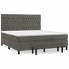 vidaXL Sommier &agrave; lattes de lit et matelas Gris fonc&eacute; 180x200cm Velours