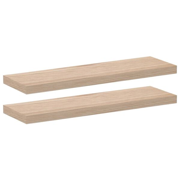 vidaXL &Eacute;tag&egrave;res flottantes 2 pcs 80x23,5x4 cm bois d'ing&eacute;nierie