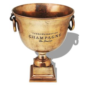 vidaXL Refroidisseur &agrave; champagne Coupe de troph&eacute;e Cuivre Marron